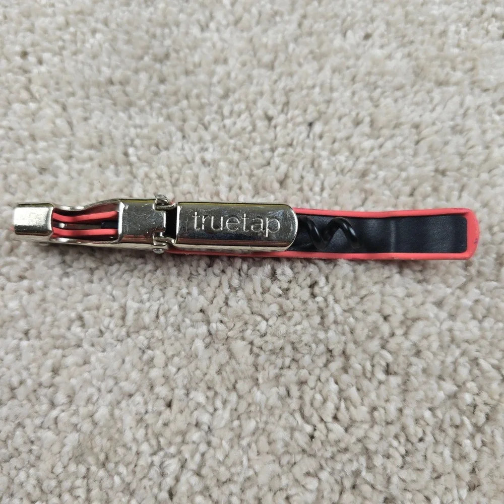TrueTap Wine Opener‎ Red Double Hinged Waiters Corkscrew Foil Cutter
